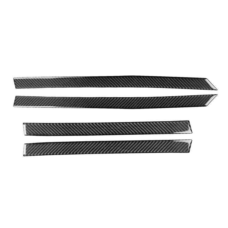 4pcs/Set Carbon Fiber Car Door Panel Decorative Sticker for SEAT Leon 2005-2012, Left and Right D...