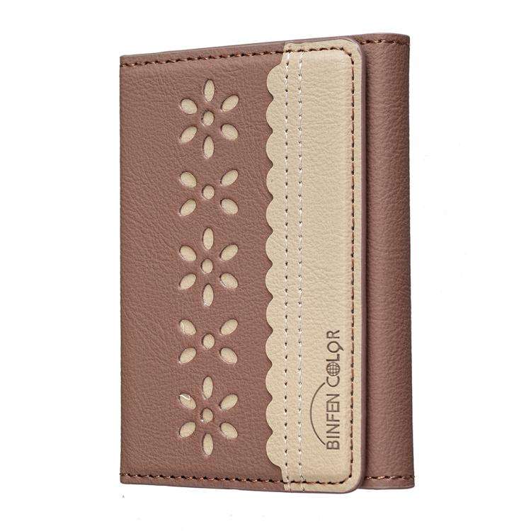 BFK25 BINFEN Color Flowers Magsafe Magnetic Leather Card Bag