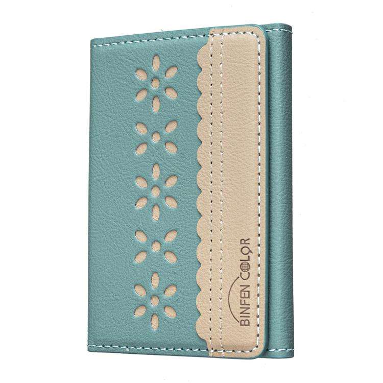 BFK25 BINFEN Color Flowers Magsafe Magnetic Leather Card Bag