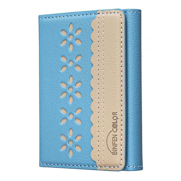 BFK25 BINFEN Color Flowers Magsafe Magnetic Leather Card Bag