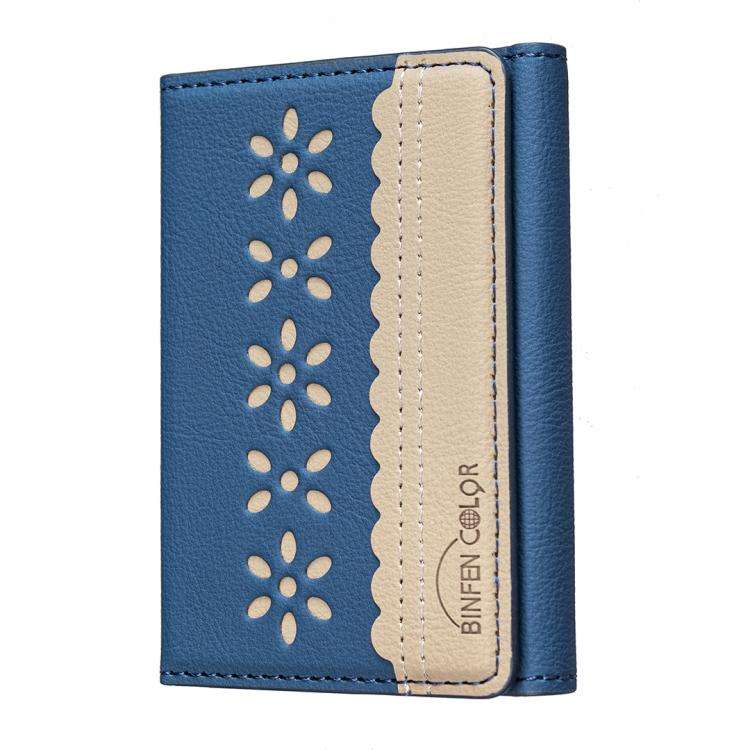 BFK25 BINFEN Color Flowers Magsafe Magnetic Leather Card Bag