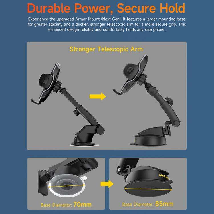 Ulefone UAN15 Armor Mount Car / Desk Phone Holder, Standard Model, UAN15