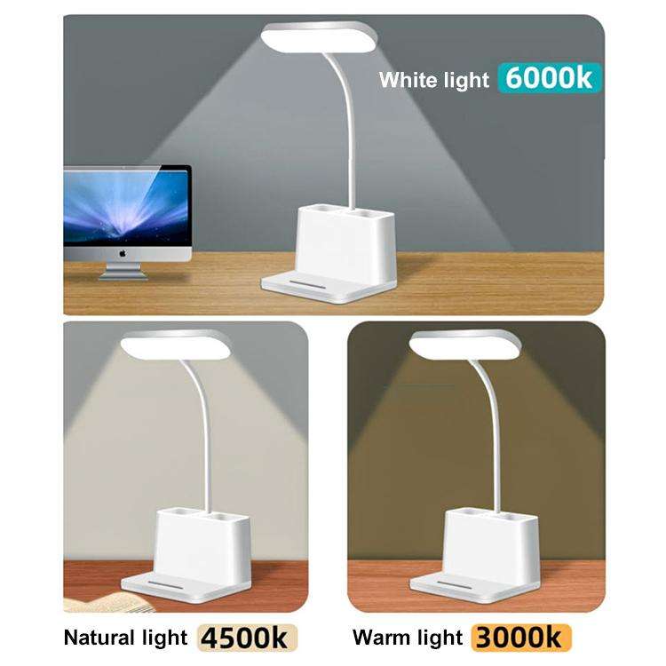 LED 3-color Pen Holder Desk Lamp Smart Voice Control Light, SD829P