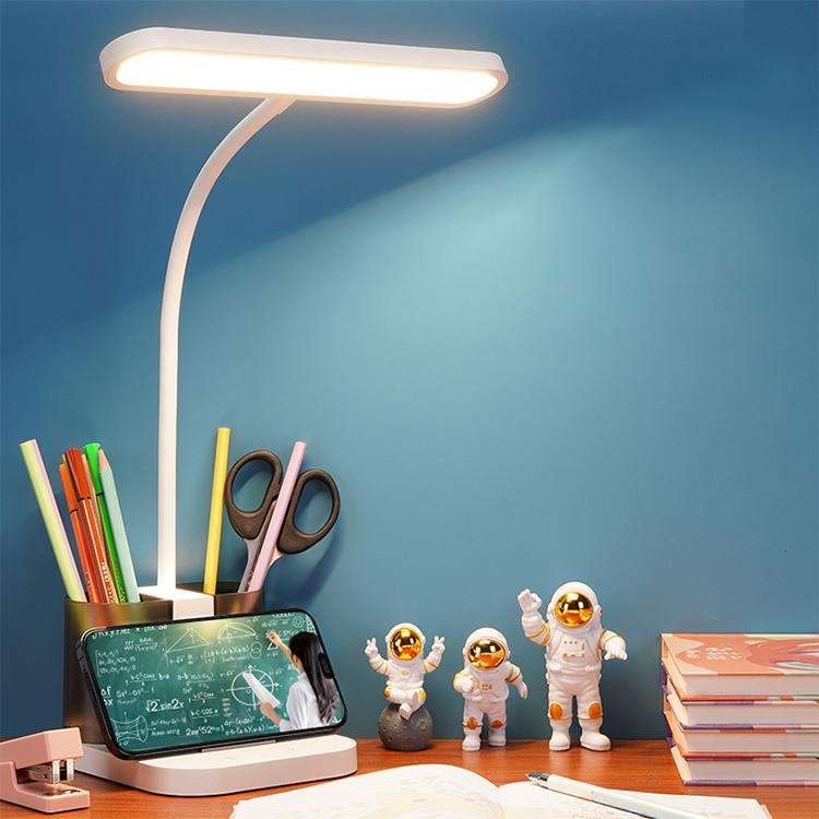 Double Pen Holder USB Rechargeable LED Study Desk Lamp