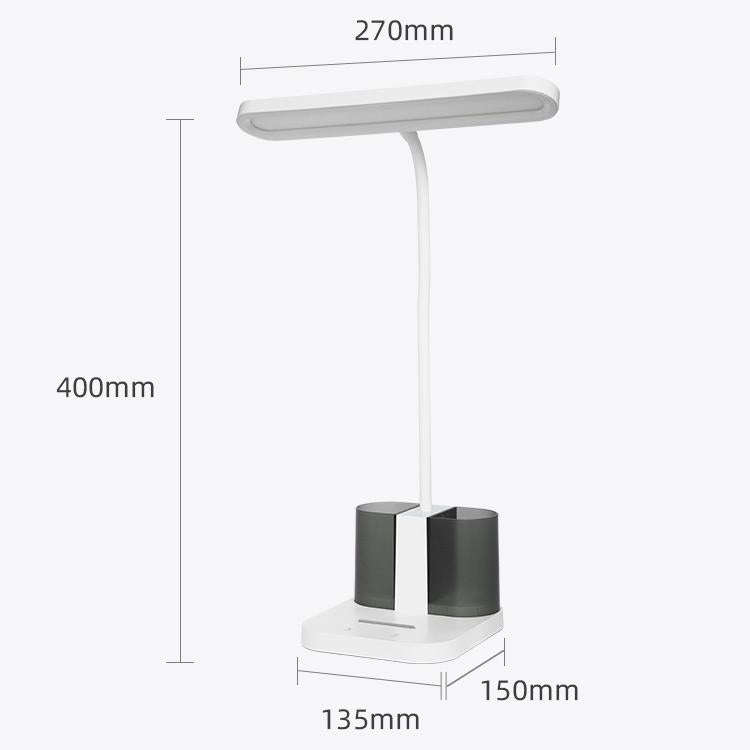 Double Pen Holder USB Rechargeable LED Study Desk Lamp