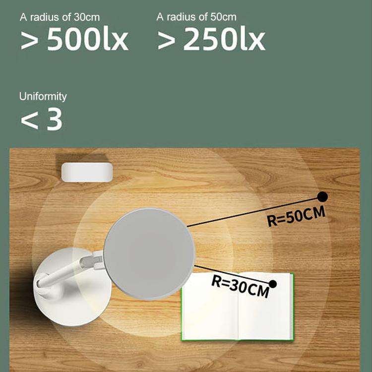 LED Natural Light AA Grade Eye Protection Foldable Study Desk Lamp, SD888