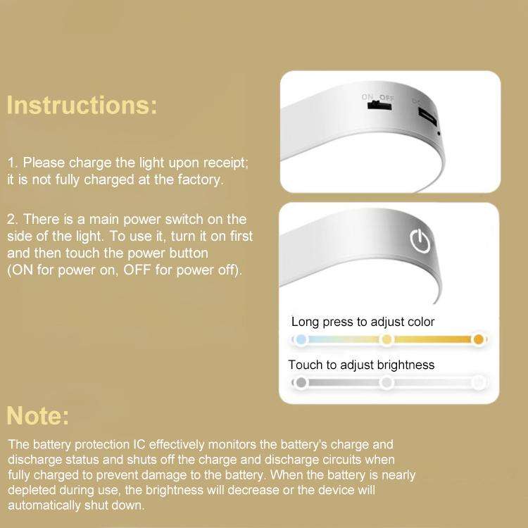 LED Wall Mounted Light USB Charging Dimming Emergency Lamp, SD860