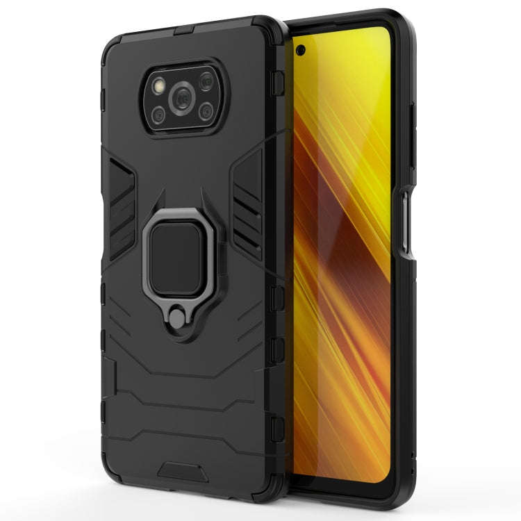 PC + TPU Shockproof Protective Case with Magnetic Ring Holder, For Xiaomi Poco X3 NFC, For OnePlu...