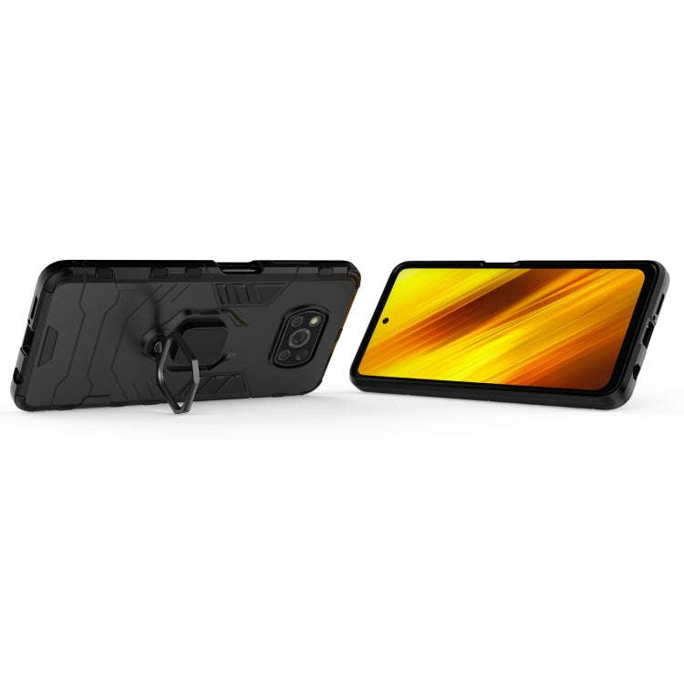 PC + TPU Shockproof Protective Case with Magnetic Ring Holder, For Xiaomi Poco X3 NFC, For OnePlu...