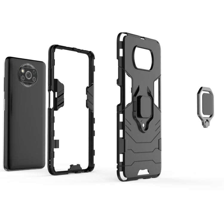 PC + TPU Shockproof Protective Case with Magnetic Ring Holder, For Xiaomi Poco X3 NFC, For OnePlu...
