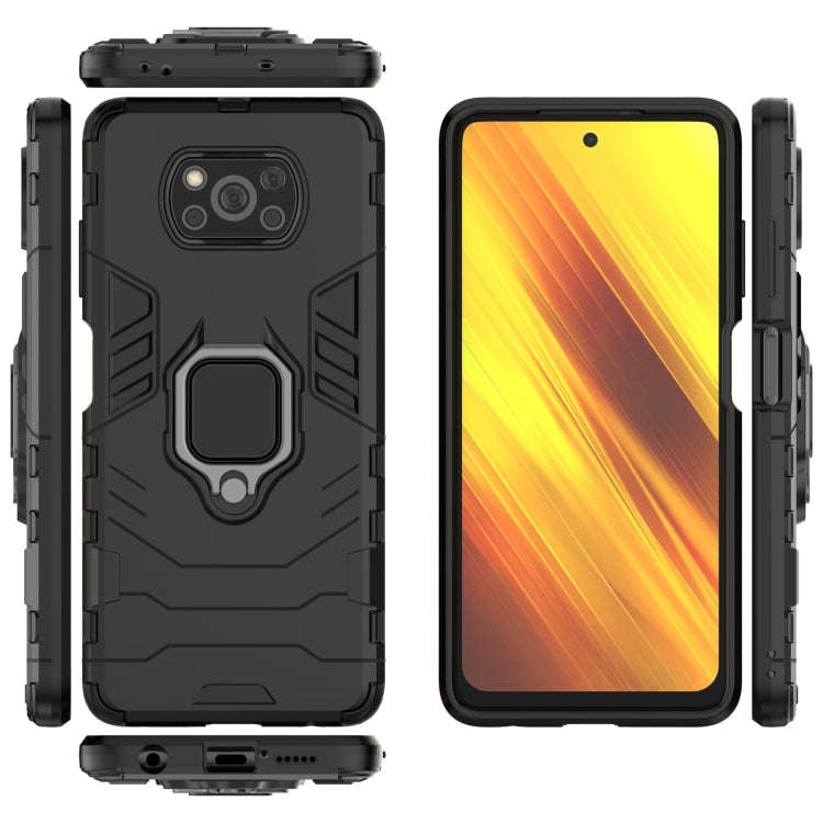 PC + TPU Shockproof Protective Case with Magnetic Ring Holder, For Xiaomi Poco X3 NFC, For OnePlu...