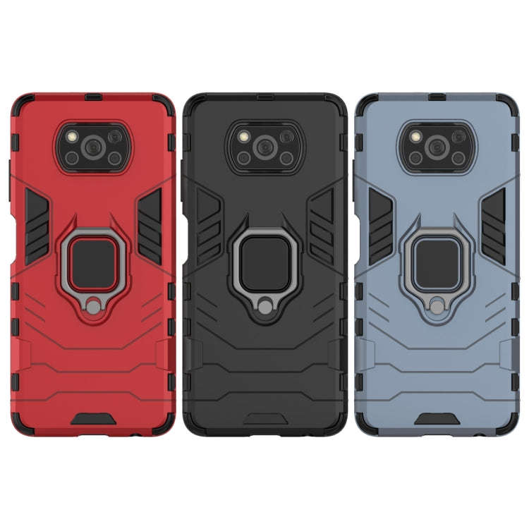 PC + TPU Shockproof Protective Case with Magnetic Ring Holder, For Xiaomi Poco X3 NFC, For OnePlu...