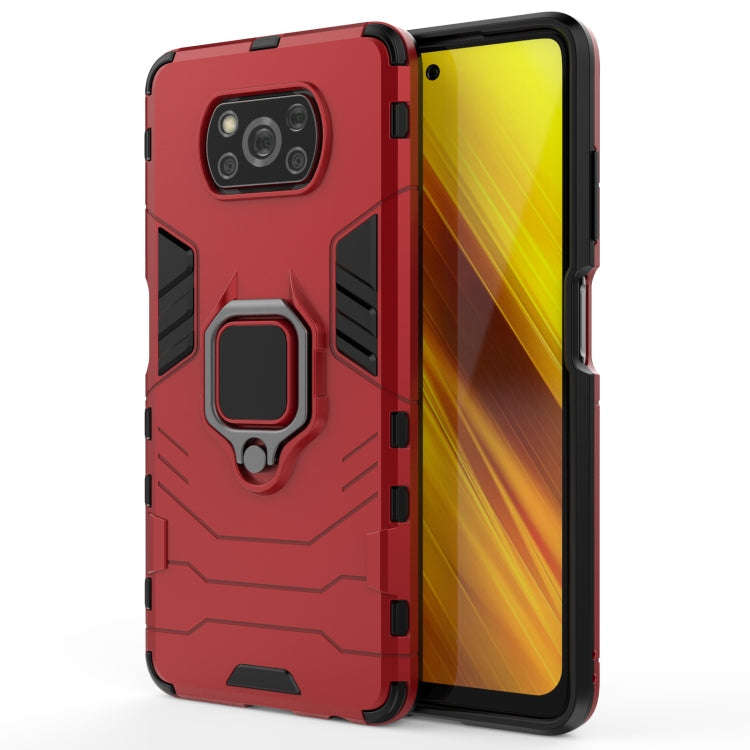 PC + TPU Shockproof Protective Case with Magnetic Ring Holder, For Xiaomi Poco X3 NFC, For OnePlu...