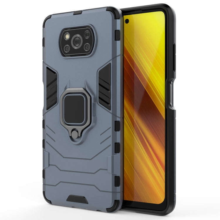 PC + TPU Shockproof Protective Case with Magnetic Ring Holder, For Xiaomi Poco X3 NFC, For OnePlu...