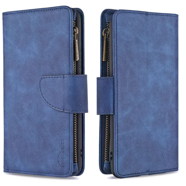Skin Feel Detachable Magnetic Zipper Horizontal Flip PU Leather Case with Multi-Card Slots & Hold...