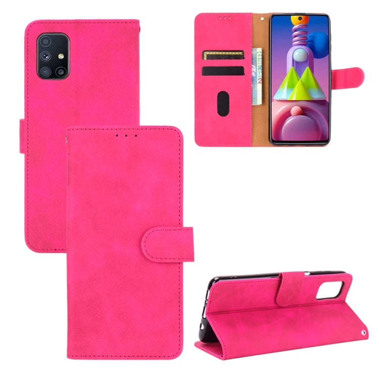 Solid Color Skin Feel Magnetic Buckle Horizontal Flip Calf Texture PU Leather Case with Holder & ...