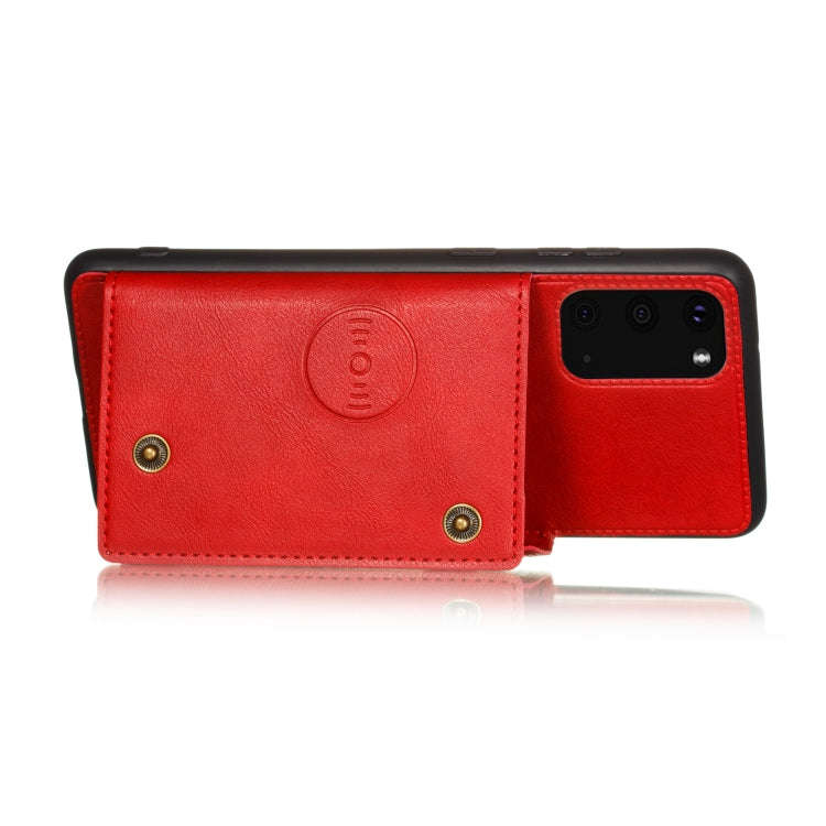 Double Buckle PU + TPU Shockproof Magnetic Protective Case with Card Slot & Holder, For Samsung G...