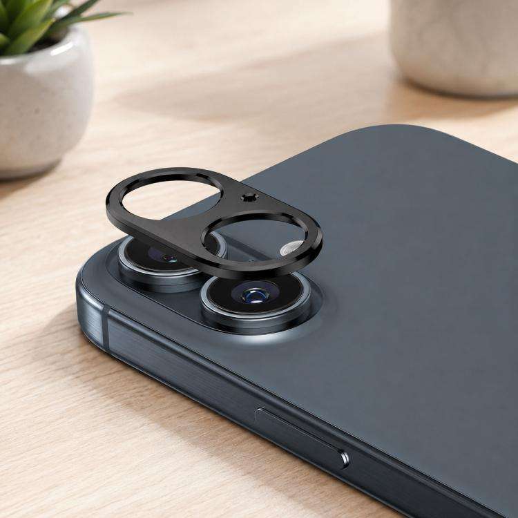 XDcase Titanium Alloy Hollow Camera Lens Protector, For iPhone 16 / 16 Plus