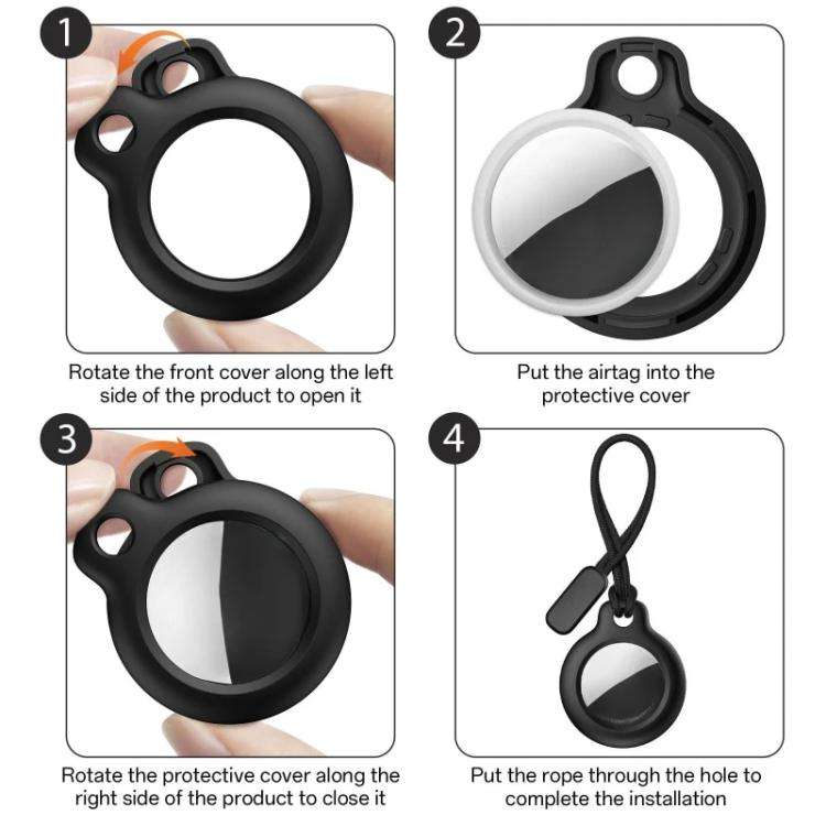 xDfind Lanyard PC Protective Cover, For AirTag 2nd Gen / AirTag 1st Gen