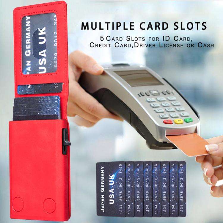 BFK29 Prismatic Embossed MagSafe Magnetic Leather Card Bag