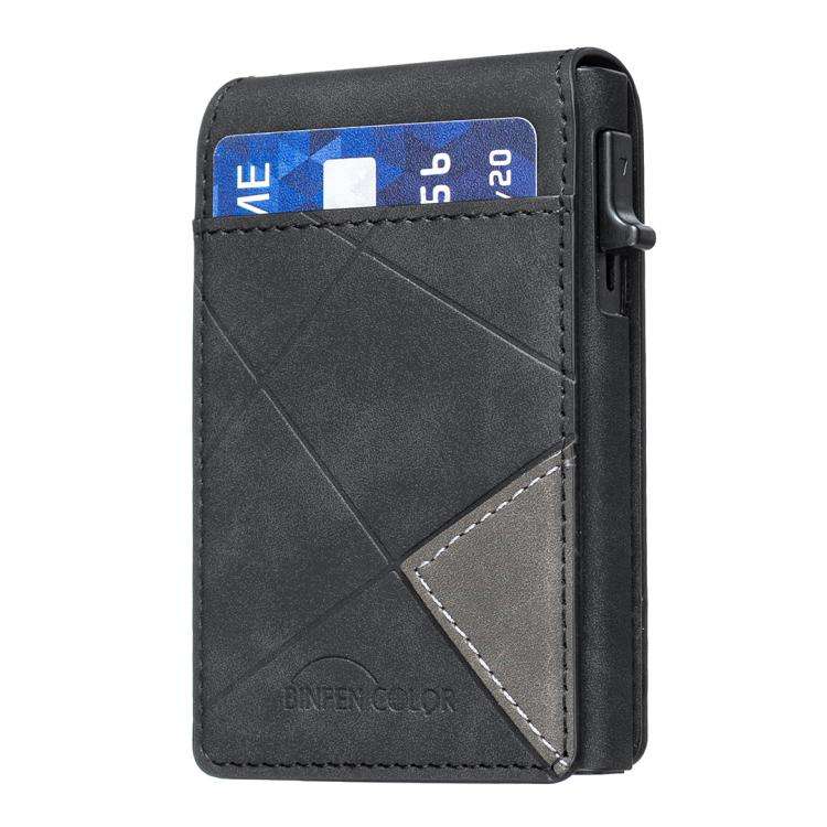 BFK29 Prismatic Embossed MagSafe Magnetic Leather Card Bag