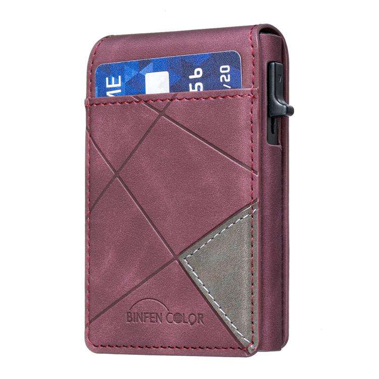 BFK29 Prismatic Embossed MagSafe Magnetic Leather Card Bag