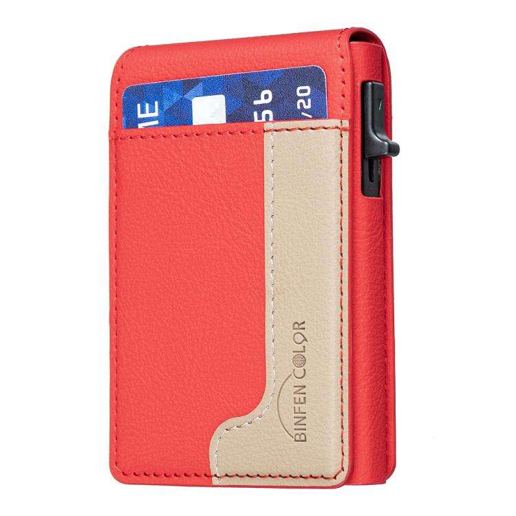 BFK28 Colorblock MagSafe Magnetic Leather Card Bag
