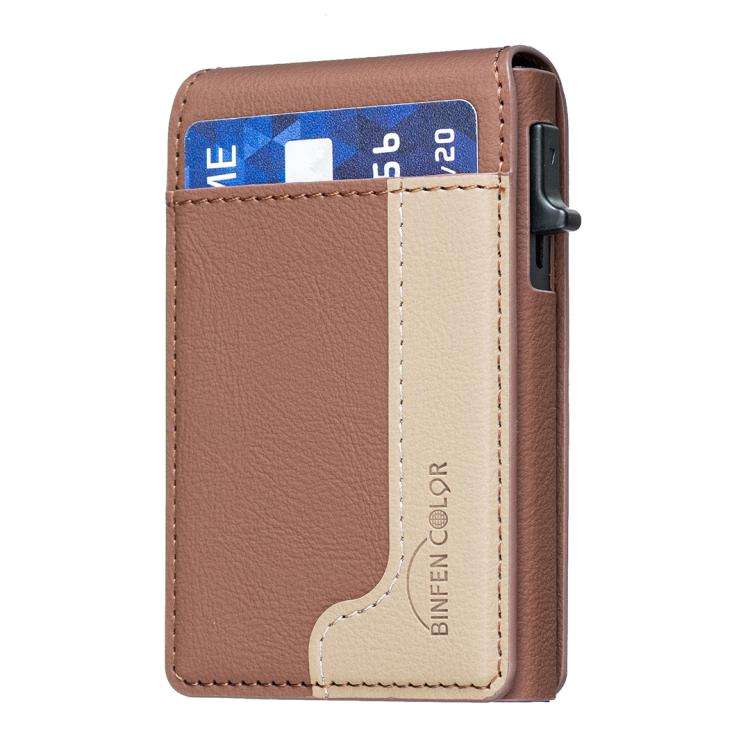 BFK28 Colorblock MagSafe Magnetic Leather Card Bag