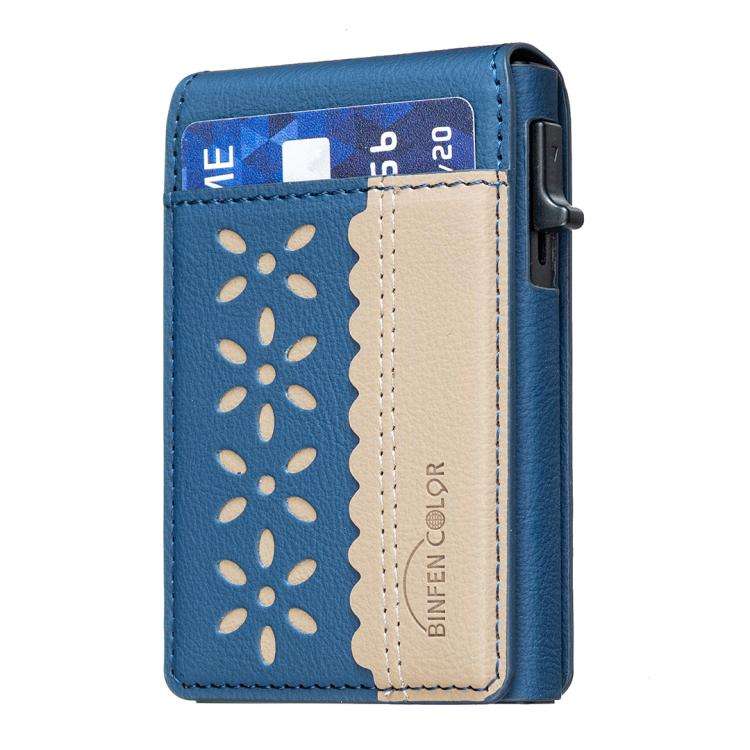 BFK30 Colorblock Flowers Magsafe Magnetic Leather Card Bag