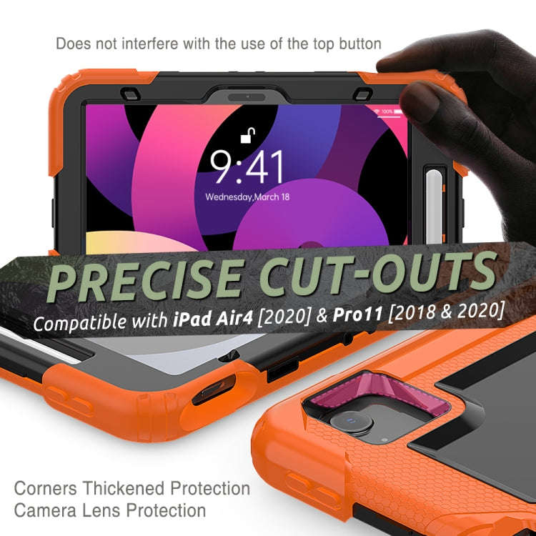 Shockproof Colorful Silicone + PC Protective Case with Holder & Shoulder Strap & Hand Strap & Pen...