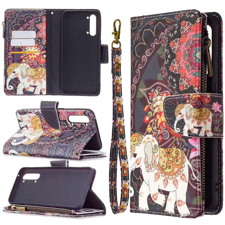 Colored Drawing Pattern Zipper Horizontal Flip Leather Case with Holder & Card Slots & Wallet, Fo...