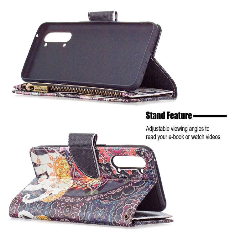 Colored Drawing Pattern Zipper Horizontal Flip Leather Case with Holder & Card Slots & Wallet, Fo...
