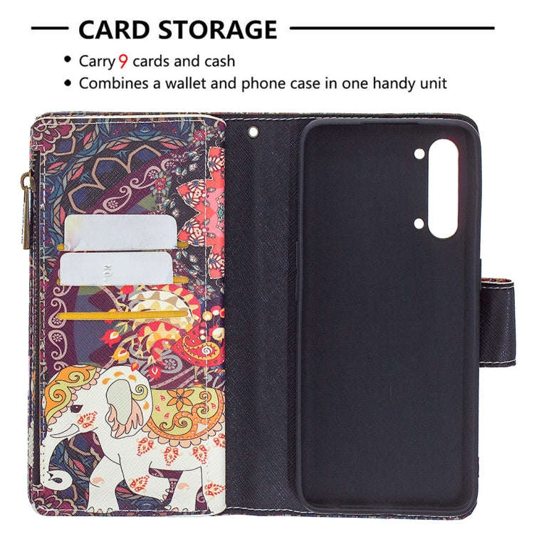 Colored Drawing Pattern Zipper Horizontal Flip Leather Case with Holder & Card Slots & Wallet, Fo...