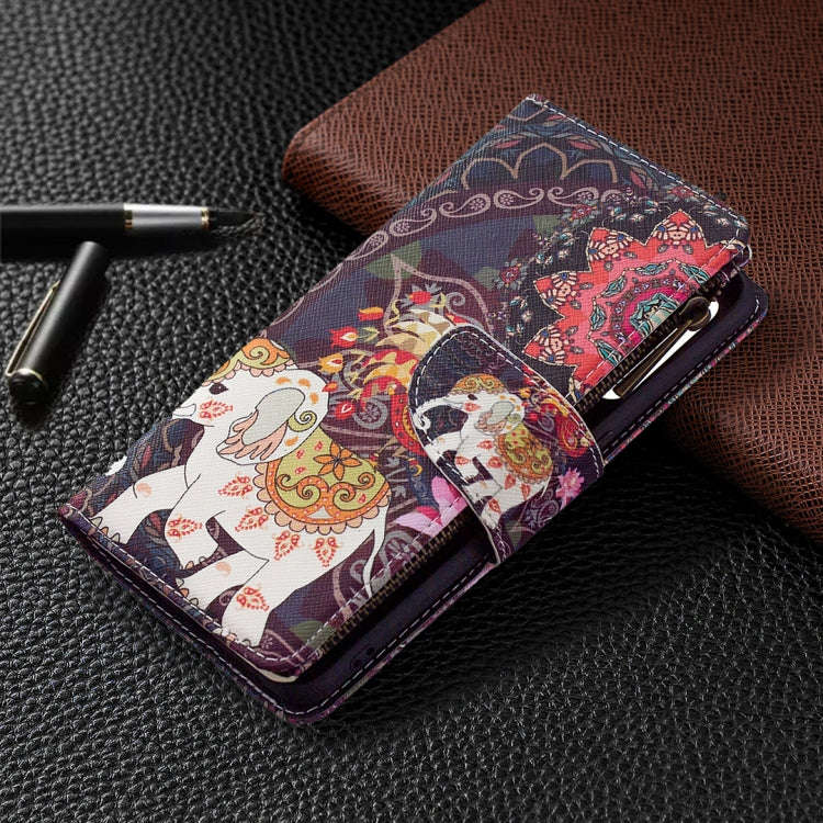 Colored Drawing Pattern Zipper Horizontal Flip Leather Case with Holder & Card Slots & Wallet, Fo...