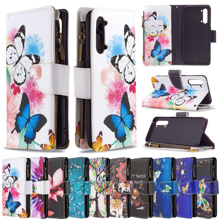 Colored Drawing Pattern Zipper Horizontal Flip Leather Case with Holder & Card Slots & Wallet, Fo...