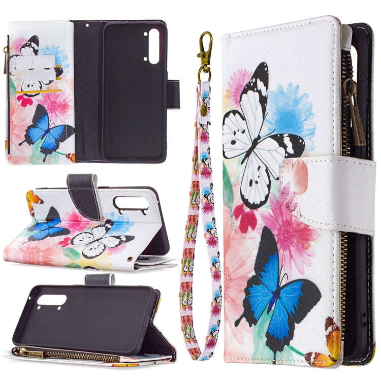 Colored Drawing Pattern Zipper Horizontal Flip Leather Case with Holder & Card Slots & Wallet, Fo...