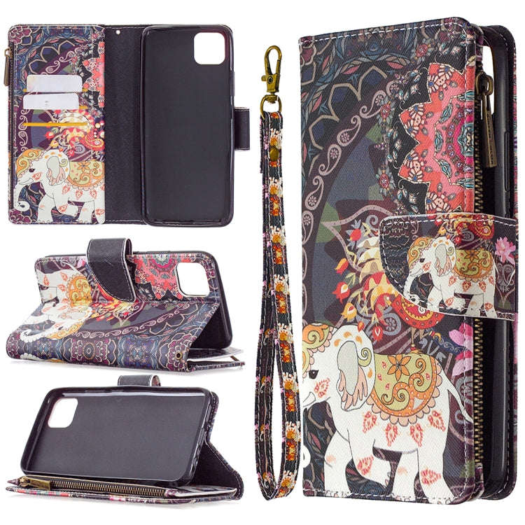 Colored Drawing Pattern Zipper Horizontal Flip Leather Case with Holder & Card Slots & Wallet, Fo...