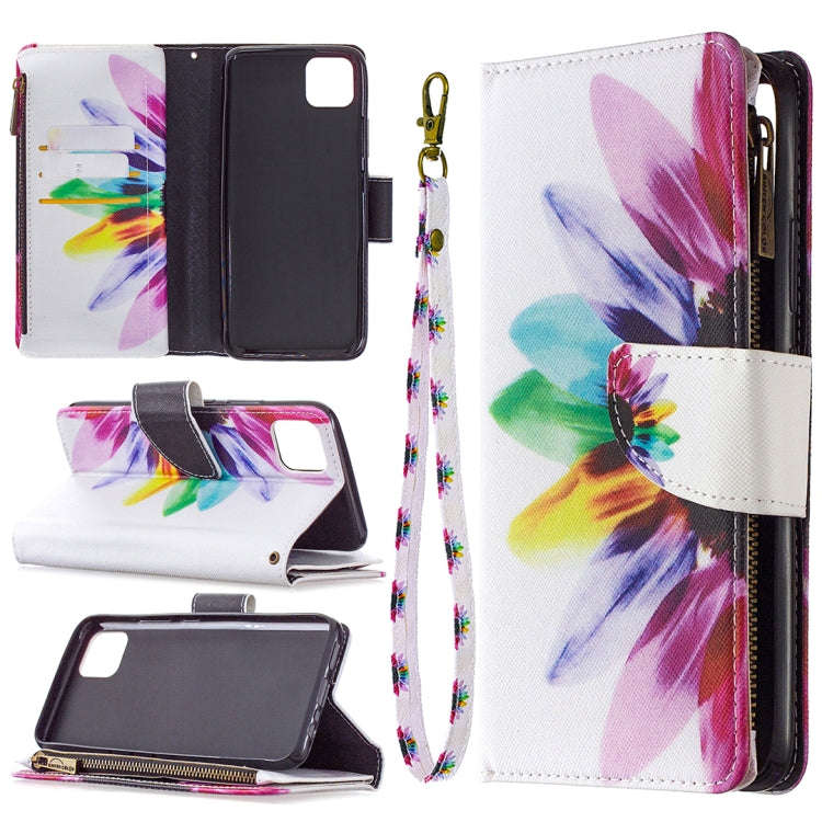Colored Drawing Pattern Zipper Horizontal Flip Leather Case with Holder & Card Slots & Wallet, Fo...