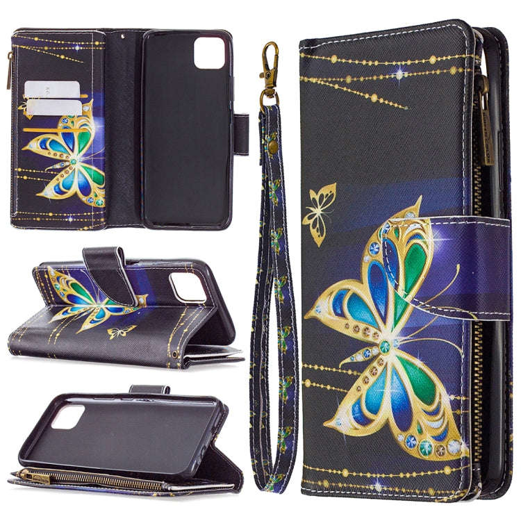 Colored Drawing Pattern Zipper Horizontal Flip Leather Case with Holder & Card Slots & Wallet, Fo...