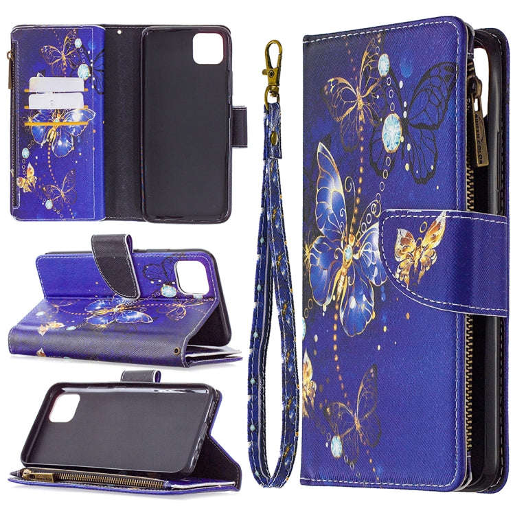 Colored Drawing Pattern Zipper Horizontal Flip Leather Case with Holder & Card Slots & Wallet, Fo...
