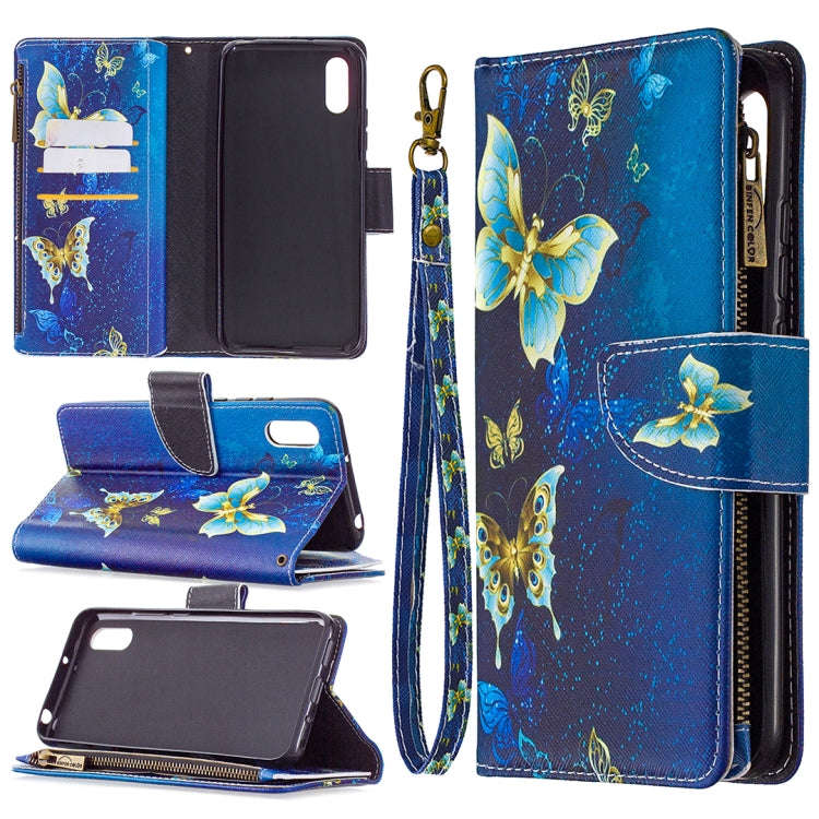 Colored Drawing Pattern Zipper Horizontal Flip Leather Case with Holder & Card Slots & Wallet, Fo...