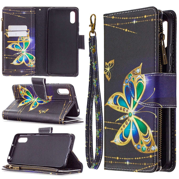 Colored Drawing Pattern Zipper Horizontal Flip Leather Case with Holder & Card Slots & Wallet, Fo...