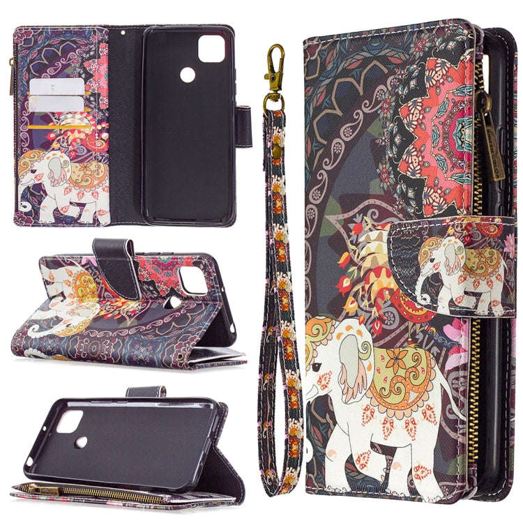 Colored Drawing Pattern Zipper Horizontal Flip Leather Case with Holder & Card Slots & Wallet, Fo...