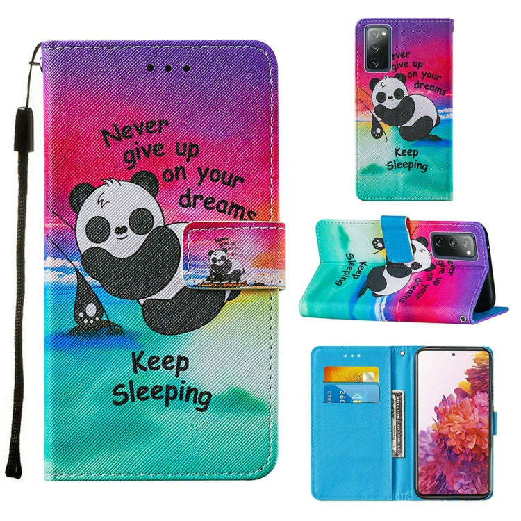 Colored Drawing Pattern Horizontal Flip Leather Case with Holder & Card Slot & Lanyard, For Samsu...
