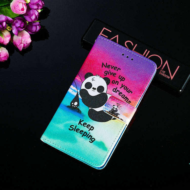 Colored Drawing Pattern Horizontal Flip Leather Case with Holder & Card Slot & Lanyard, For Samsu...