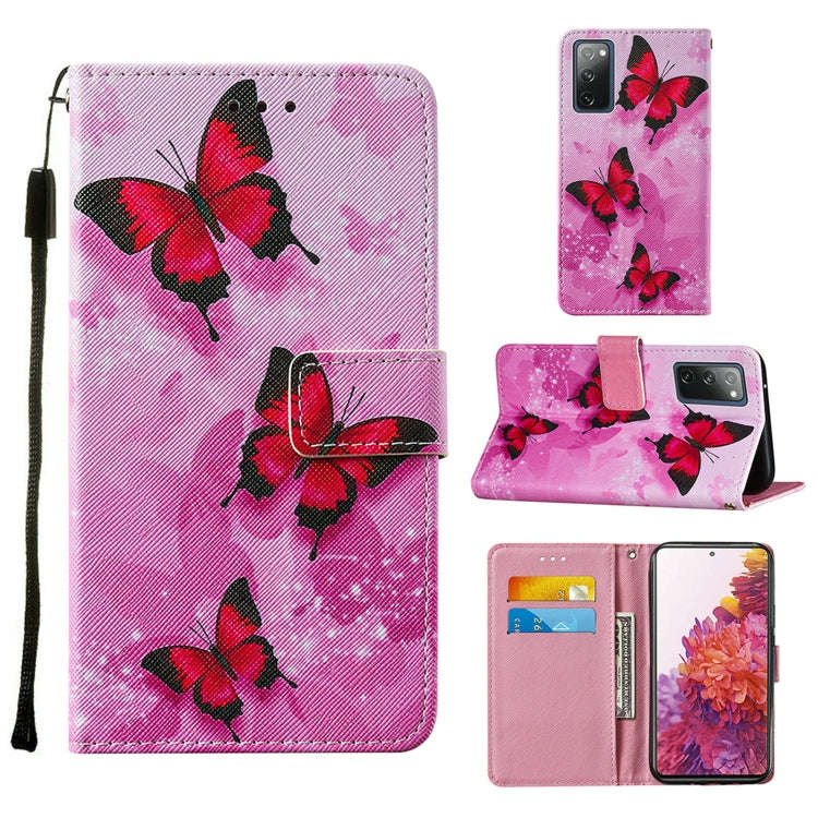 Colored Drawing Pattern Horizontal Flip Leather Case with Holder & Card Slot & Lanyard, For Samsu...