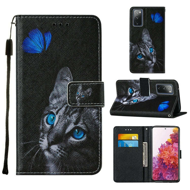 Colored Drawing Pattern Horizontal Flip Leather Case with Holder & Card Slot & Lanyard, For Samsu...