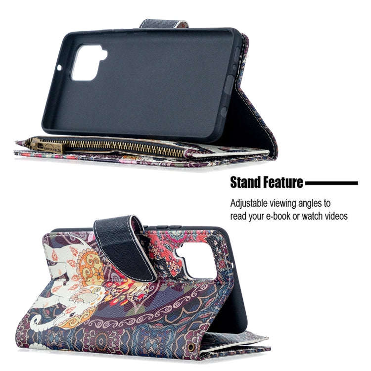 Colored Drawing Pattern Zipper Horizontal Flip Leather Case with Holder & Card Slots & Wallet, Fo...