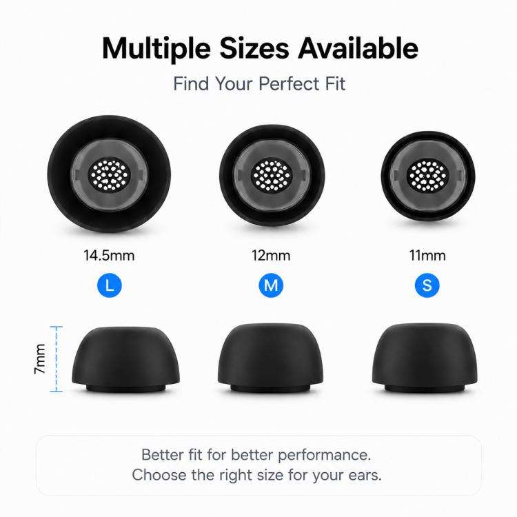 XDcase 3 Pairs Silicone Ear Tips with Storage & Cleaning Kit, For Galaxy Buds3 Pro / 4 Pro