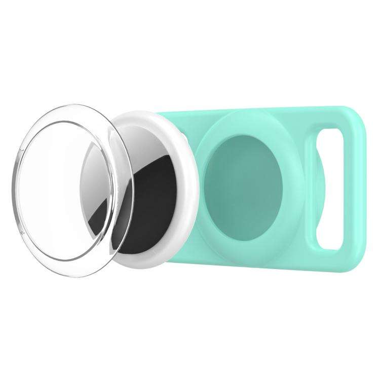 xDfind Silicone Pet Collar Tracker Transparent PC Cover, For AirTag 2nd Gen / AirTag 1st Gen
